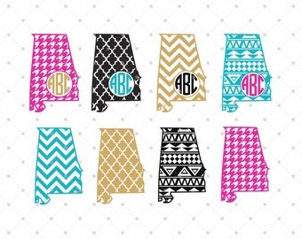 Alabama State SVG cut files, Alabama SVG files for Cricut, Silhouette and other Vinyl Cutters, svg files