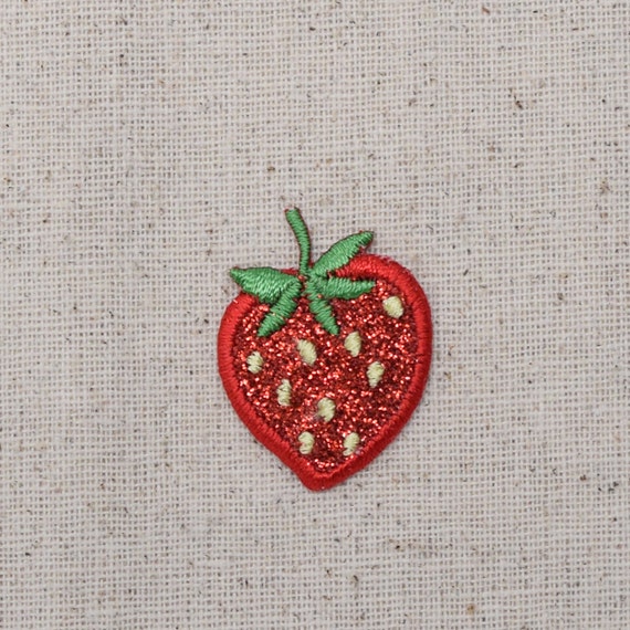 Single Strawberry Glitter Sparkle Fruit Food