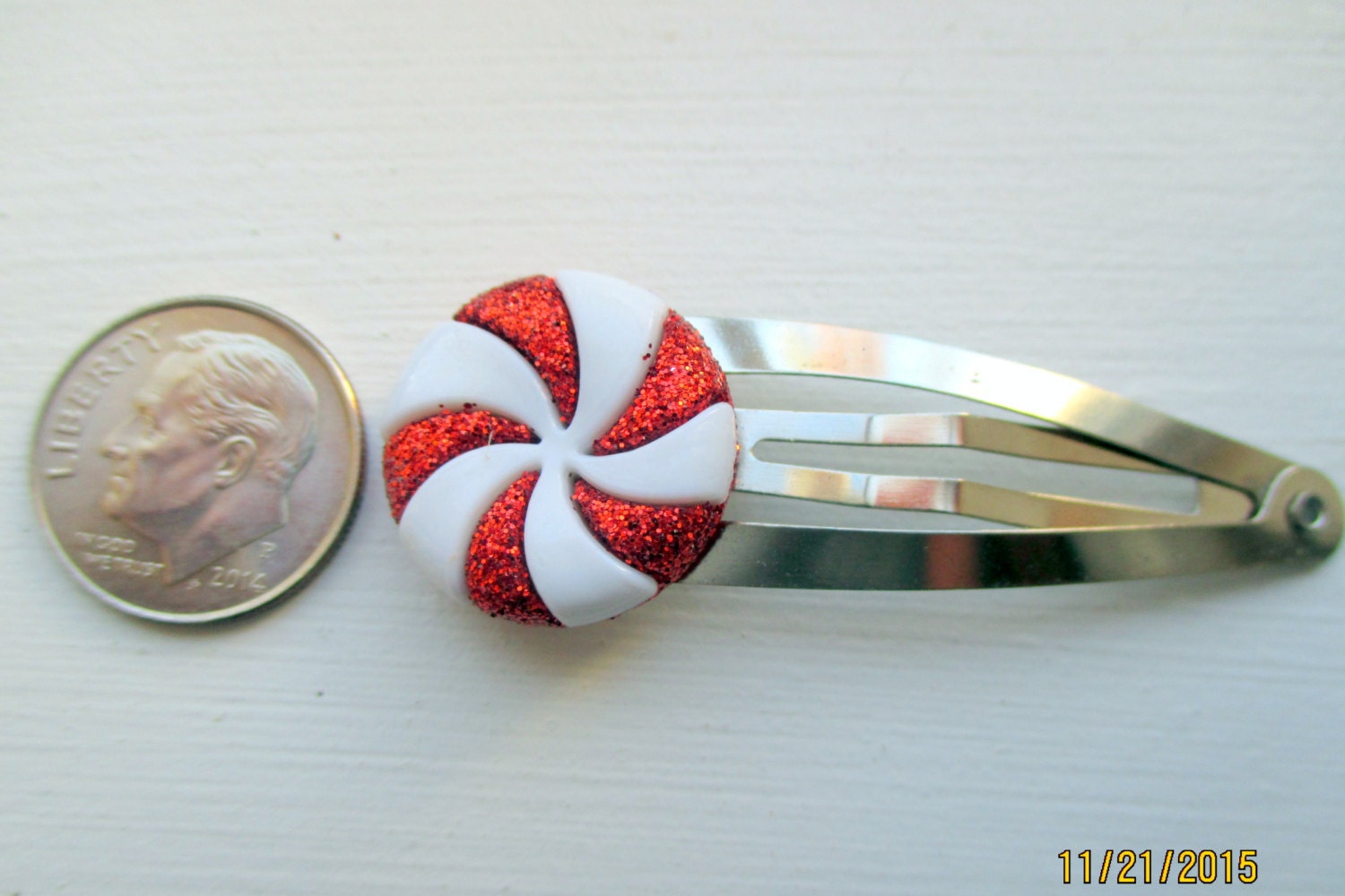 Peppermint Barrettes Candy Hair Clips Kids Little Girls