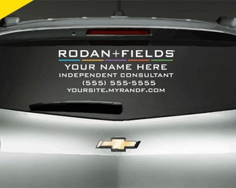 Rodan & Fields Personalized Independent Consultant Vinyl Window Decal - Many sizes and colors!