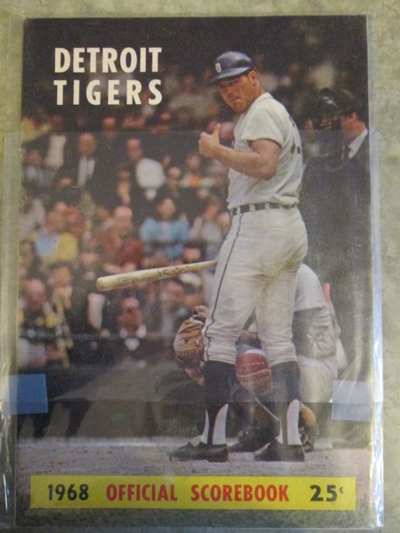 1968 Detroit Tigers Official Scorebook Boston Vs Detroit