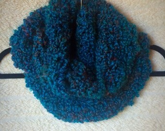 Beautiful Crochet Long Infinity Scarf, Very Soft, Handmade
