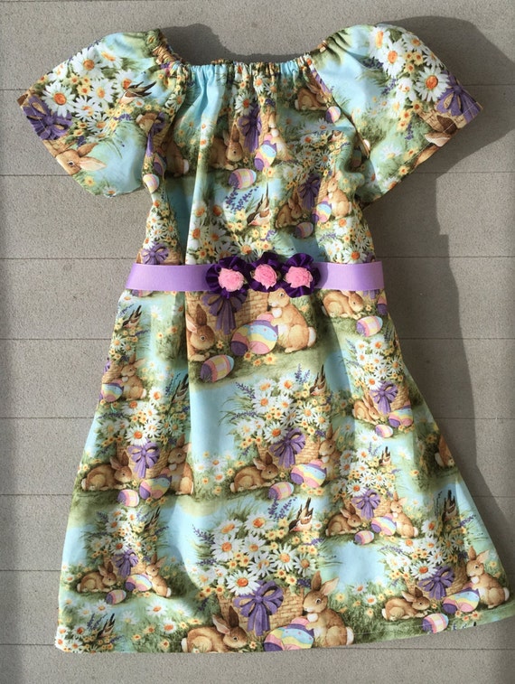 EASTER DRESS for Baby and big GIRLS cute rabbits by MojoGinny