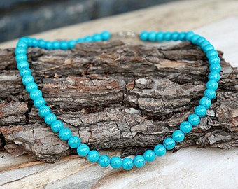 Turquoise jewelry new mother gift beaded necklace Turquoise Necklace Statement necklace Boho necklace Statement jewelry Boho jewelry Tribal