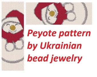 Make snowman pattern christmas pattern seed bead pattern peyote Pattern beading tutorials winter pattern primitive pattern holiday pattern