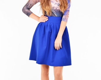 Royal Blue Dance Skirt-Royal Tease