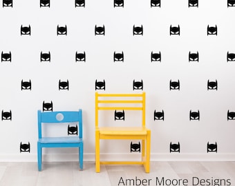 Superhero Mask Wall Decal - Superhero Wall Decals - Wall Art - Superhero Stickers - Boys Room- Superhero Room - Nursery Decals - Superhero