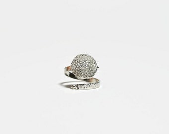 Botanical ring, signet ring elegant ring, silver sunflower ring, artisan jewellery, wabi-sabi ring, Silver Adjustable ring, gift for her