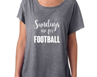 Sundays Are For Football Shirt. Super Soft & Flowy, Off The Shoulder Women's Tee. Funny Football T-Shirt. Sunday Football Shirt.