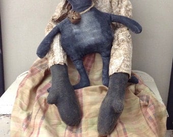 Folk Art Doll Vintage Rag Doll