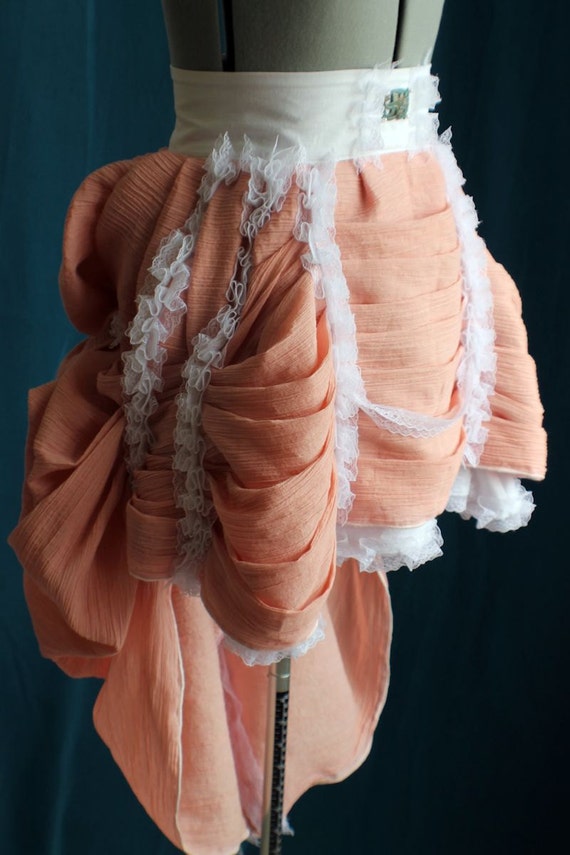 Victorian Bustle Skirt (Steampunk Ruffles Steamwrecked Romance Cottage Style ) xs, s, m, l, or xl by VentriloquistCourt steampunk buy now online