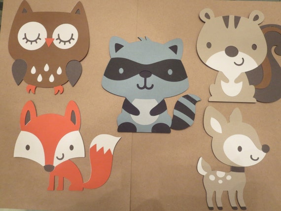 Woodland cutouts Woodland die cuts Woodland animal die cuts