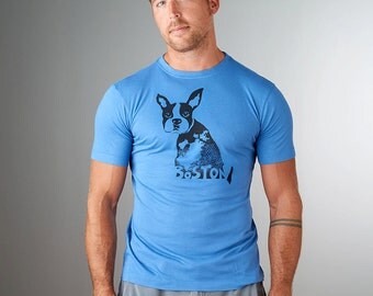 Boston Terrier Shirt, Mens Graphic Tee, Boston Terrier Clothing, Boston Tshirt, Boston Map T-shirt, Organic T-shirt for Men, Organic Clothes