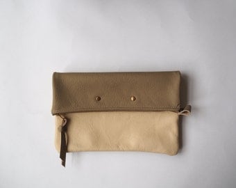 Leather Pouch Clutch Wallet - Foldable Clutch - Women's Bag - Everyday Clutch - Women's Pouch -Women's Bag -Sustainable Material -Functional
