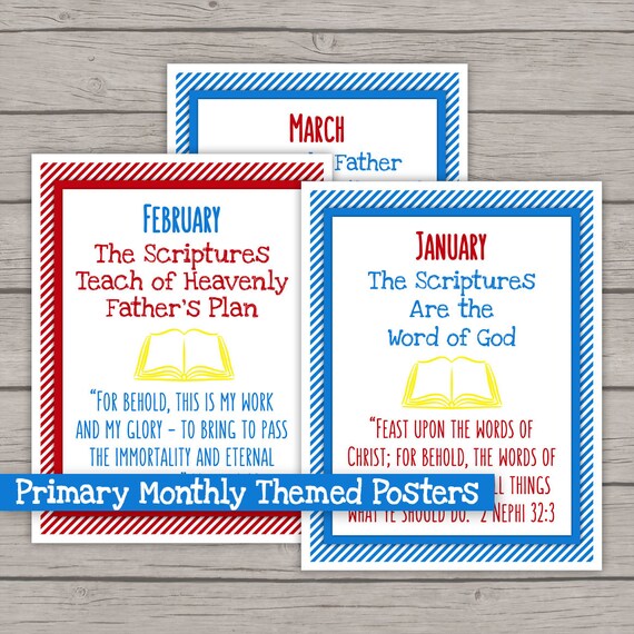 Monthly Poster LDS Primary 2016 Theme PRINTABLE by IttyBittyPixel