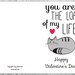 Printable Valentine's Day Card Funny Cat Valentines Day