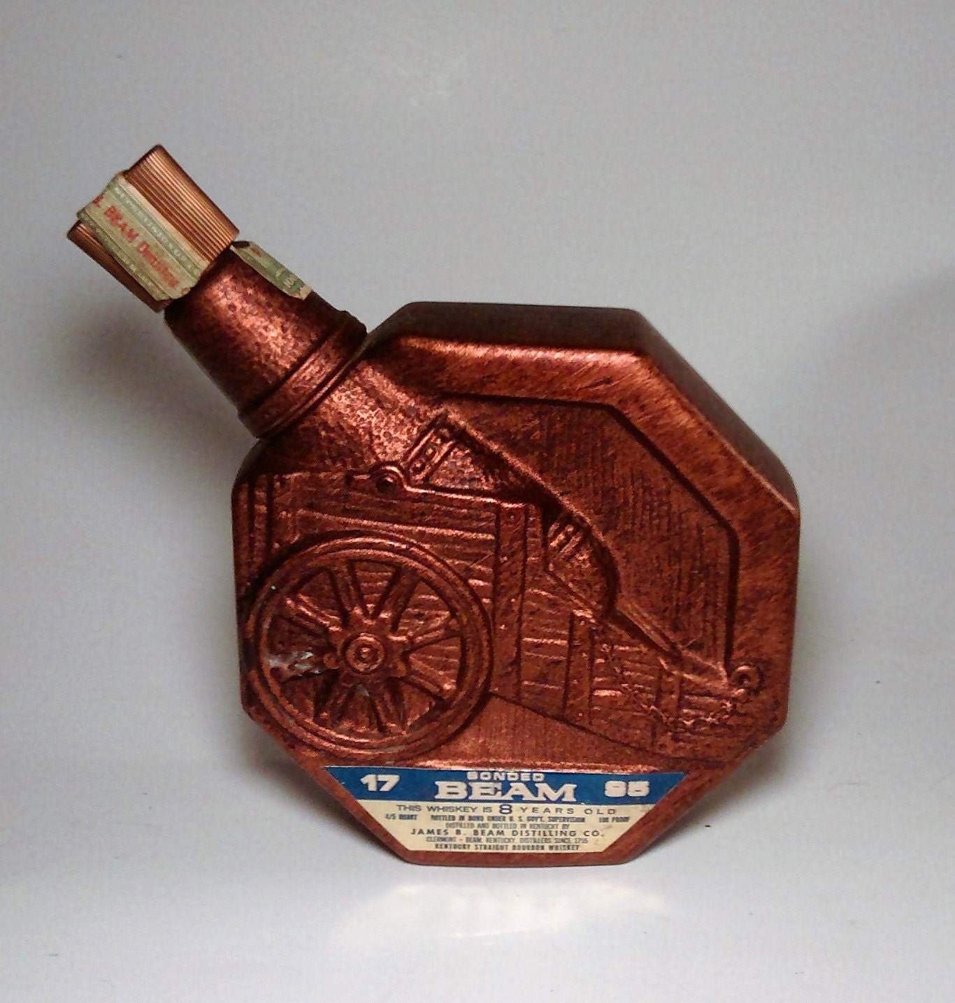 Jim Beam Old Cannon 1970 Empty Decanter / Bottle
