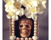SALE CLEARANCE Art Skull Shrine Gothic Shadow Box Reliquary Decorative Dark Macabre
