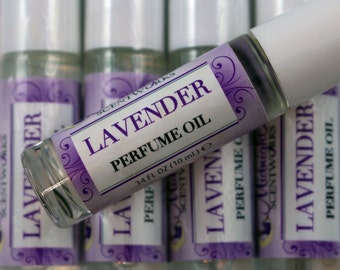 Lavender Perfume Oil - FREE SHIPPING - Lavender Essential Oil - Lavender Roll On Perfume - Natural Perfume - Gift for Her - Gift for Mom