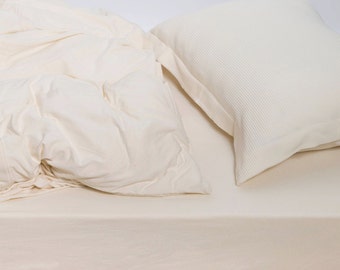 Cream Duvet Cover Set Organic Cotton Duvet Cover Queen Thermal Beige Bedding