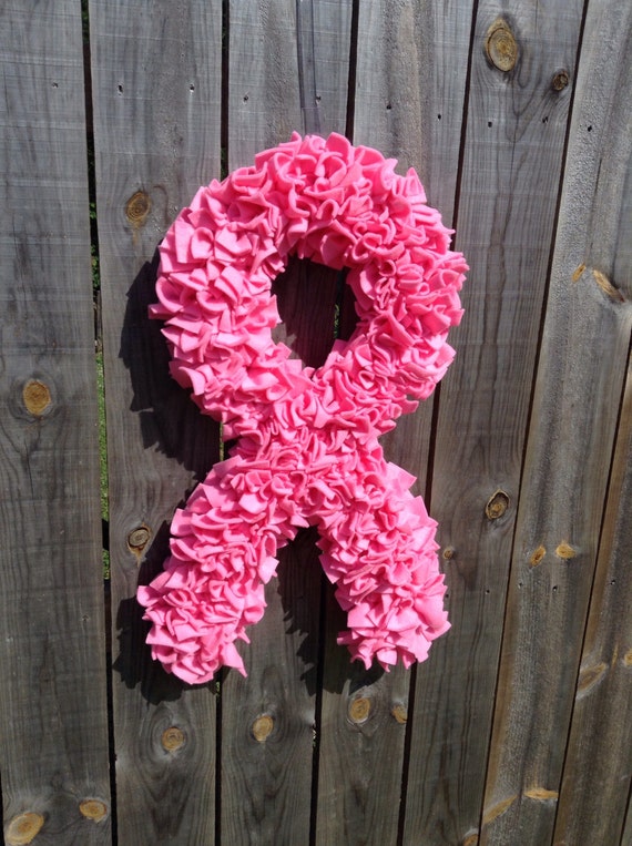 items-similar-to-breast-cancer-ribbon-wreath-pink-ribbon-wreath-large