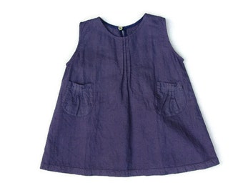 Linen Summer Dress. Baby Girl Dress. Toddler Dress. Ages: 1-5 years old.