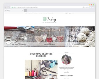 Crafting WordPress Theme Blog "Craftsy" | A Responsive, Mobile, Tablet & Retina Ready WordPress Template | Easy Customizable Theme