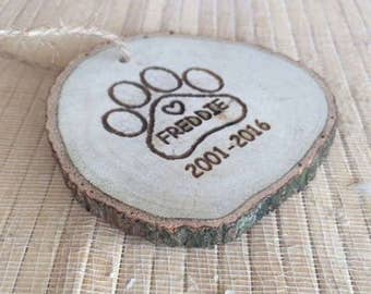 Christmas Ornaments, pet gift, paw print, Custom Dog Ornament, custom pet ornament, pet memorial gift, pet loss gifts, pet keepsake
