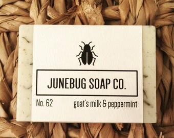 3 PACK: Goat's Milk & Peppermint Bar Soap - , Peppermint Soap, Natural Soap, Peppermint Oil, Handmade Soap, Goat Milk Soap, Homemade Soap