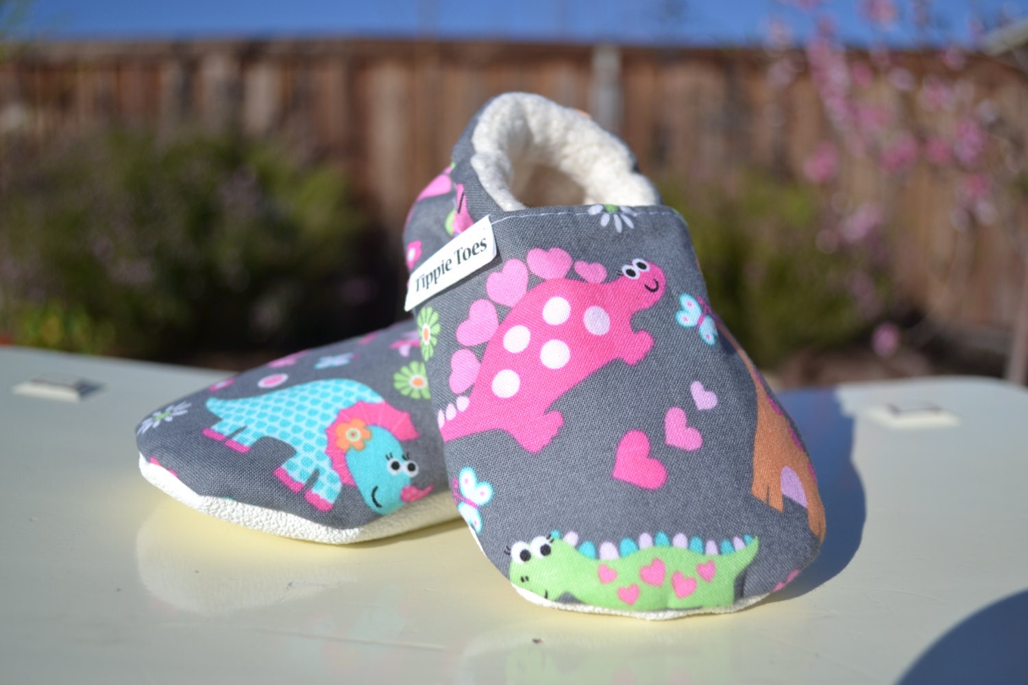 Girly dinosaur shoes girl dinosaur outfit baby shoes baby