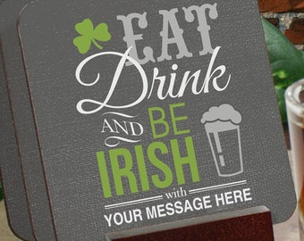 Personalized Irish Welcome Coaster Set, Be Irish Cosater Set