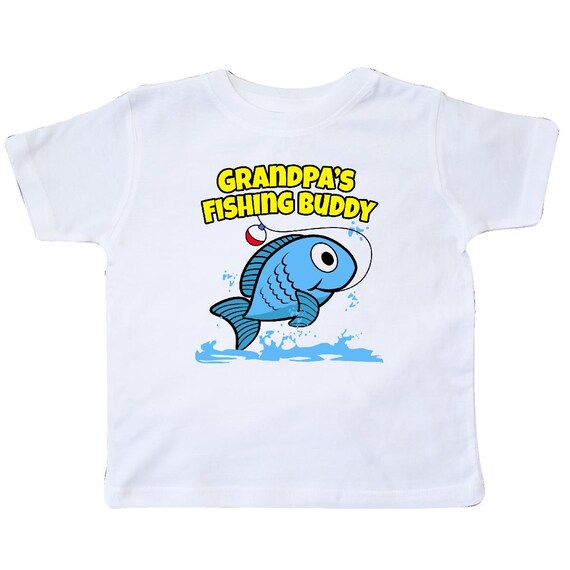 Grandpa's Fishing Buddy blue Toddler TShirt by