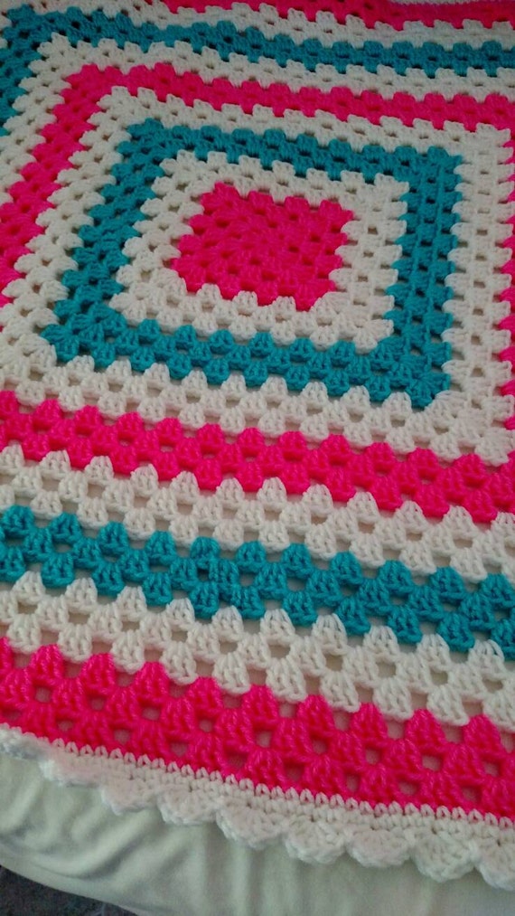 Beautiful Hand Crochet Baby Blanket. Ready to ship by Spencercreek