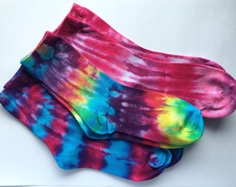 Tie Dye Socks Pack of 3 Bright Fun Unique Socks - Stocking stuffers Gift