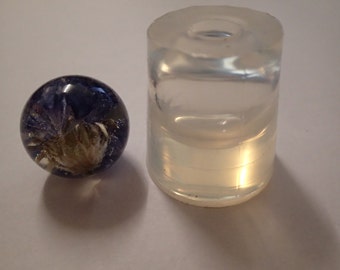 25 mm sphere clear silicone mould for resin jewellery