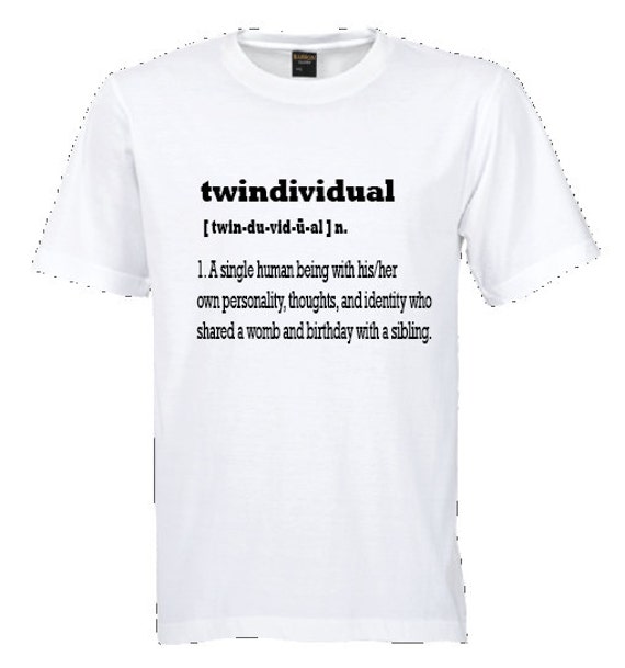 Items similar to TWINDIVIDUAL T-shirt, kids, twins, shirt, individual