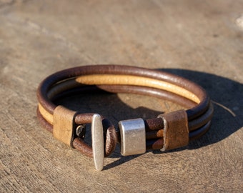 Mens leather bracelet, mens leather jewelry