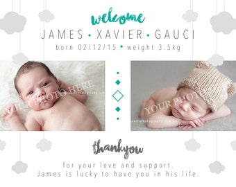 Thank You / Birth Announcement Card