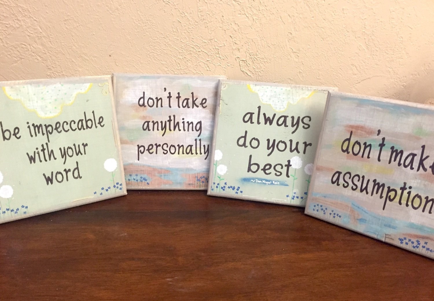 four agreements wall art