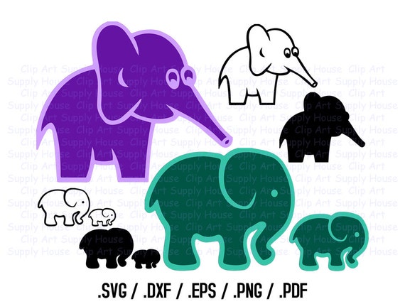 Download Elephant SVG Clipart Files Elephant Clipart Silhouette