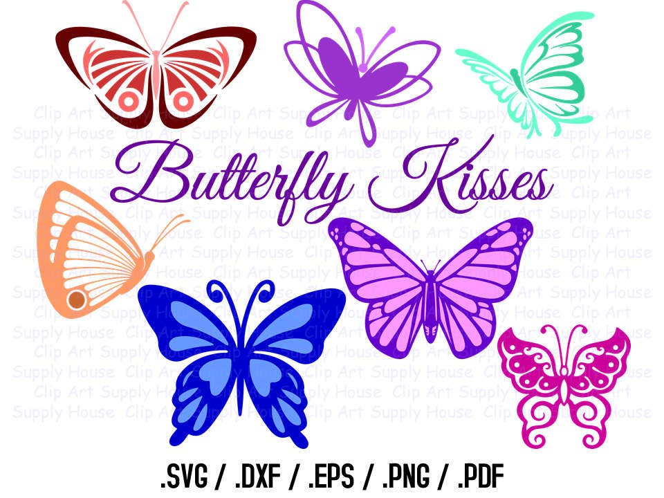 Butterfly Kisses SVG Clipart SVG Office Wall by ClipArtSupplyHouse