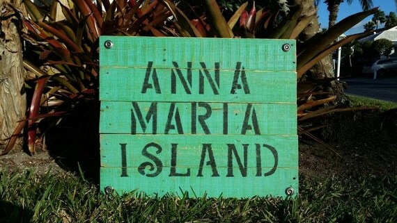 wooden sign anna maria island sign by PaintitBeach on Etsy
