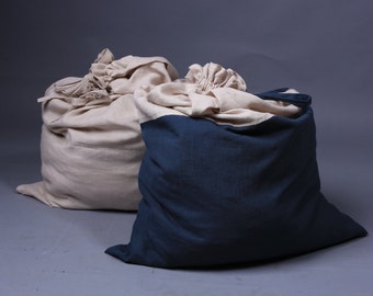 Linen bag - Large linen laundry bag, Linen laundry, Kids toys basket