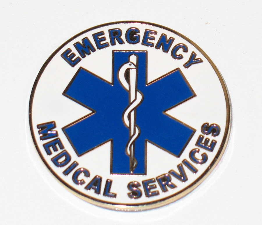 EMT Emergency Medical 1.5 Metal Emblem Logo w 3M by OldRoadSupply