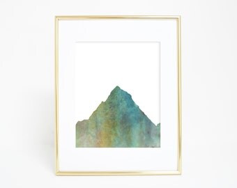 Mountain Print, Nature Decor Wall Art, Mountain Picture Wall Decor, Best Selling Digital Download Watercolor Art Printable Artwork Most Sold