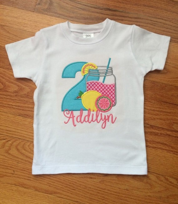 Items similar to Lemonade Birthday Shirt, Mason Jar Shirt, Pink ...