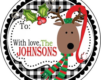 Christmas Gift Labels- Christmas Gift Stickers, Christmas Stickers,Christmas To and From Baking Labels, Baking Stickers