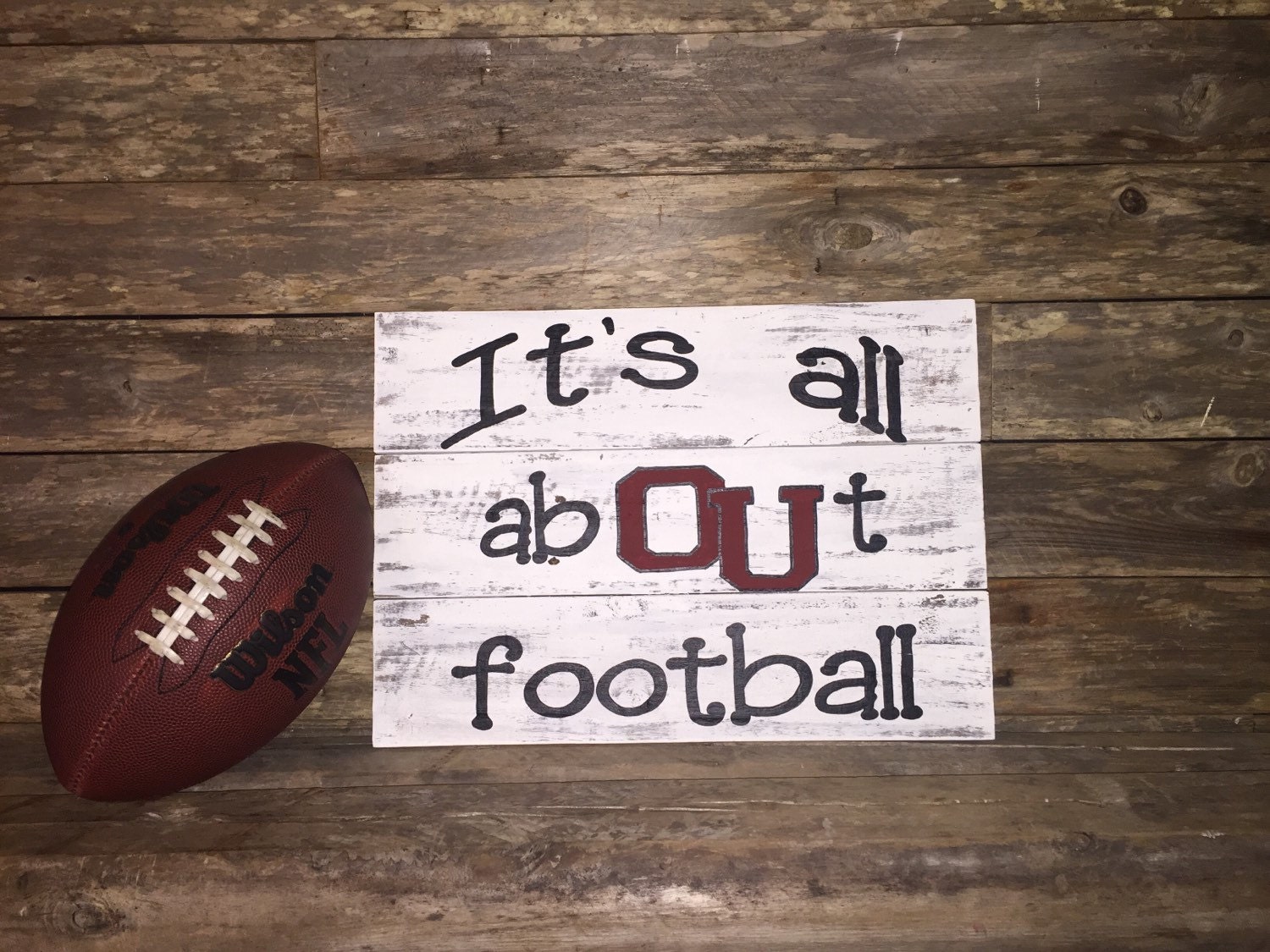 OU Football Sign It's all abOUt football by CountryClutterHome
