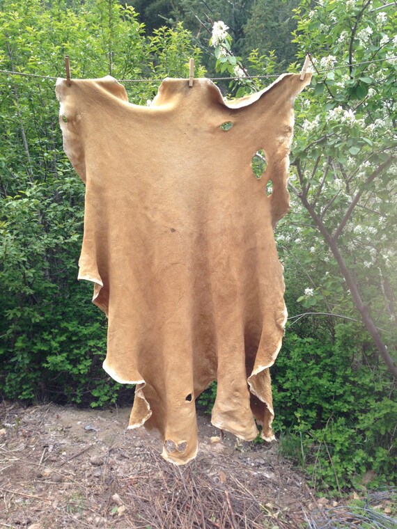 Brain tan deer hide 8 square feet