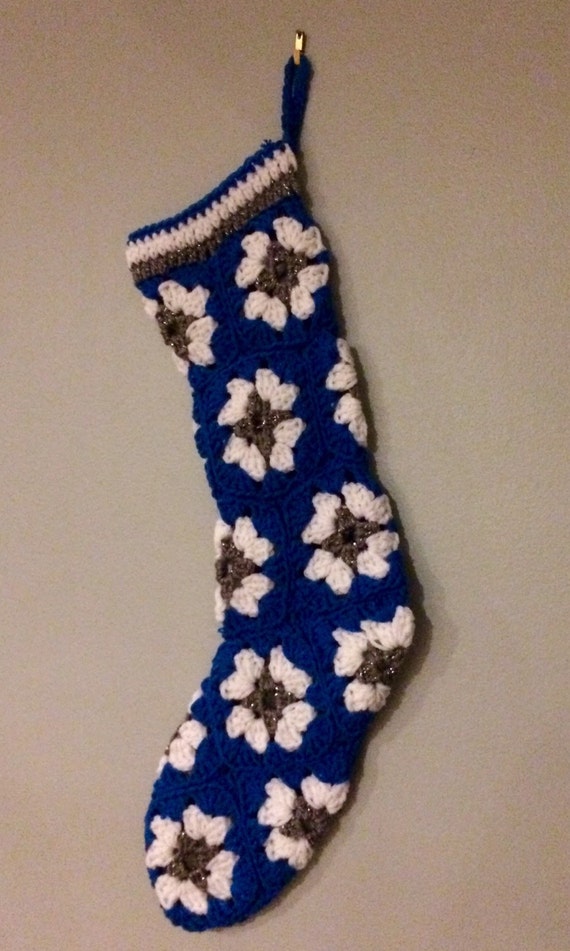 Granny Square Stocking Crochet Christmas Stocking Christmas